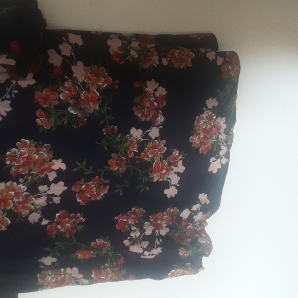 Kori America Navy Fall Floral Dress Sz M - Picture 3 of 7